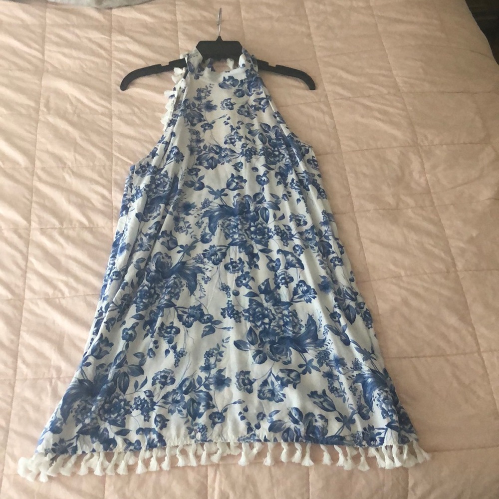 NWOT Fringed Floral Cover up